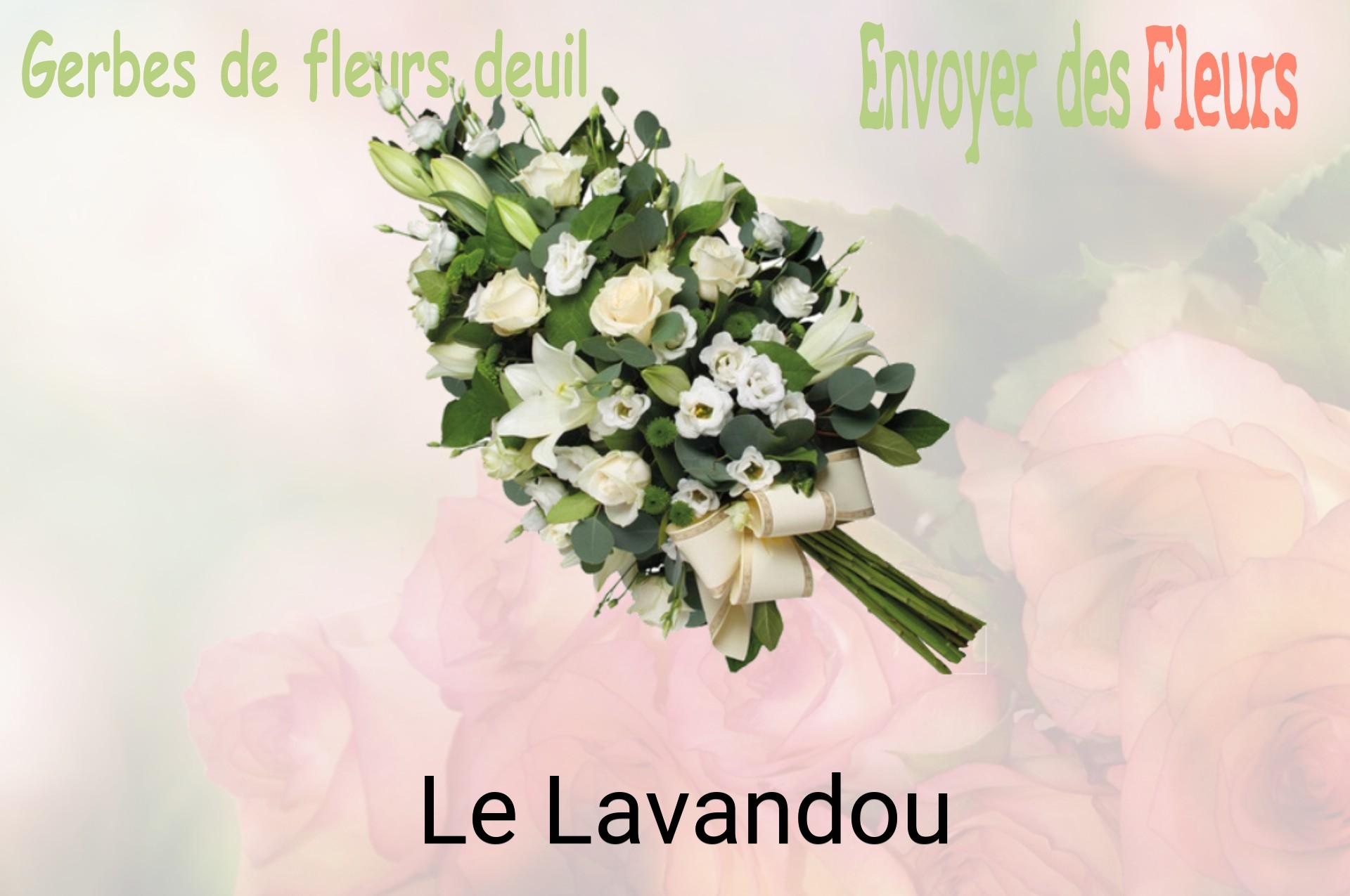 Gerbe de fleurs de deuil livrée à Le Lavandou